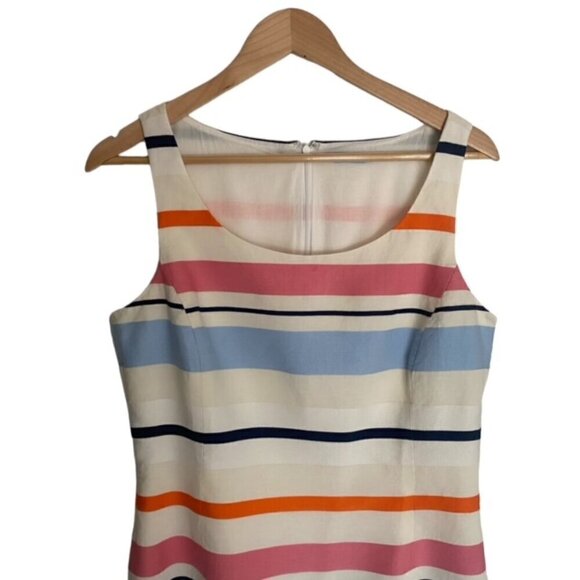 J. McLaughlin Striped Sleeveless Ruffle Dress 10 - Picture 4 of 5